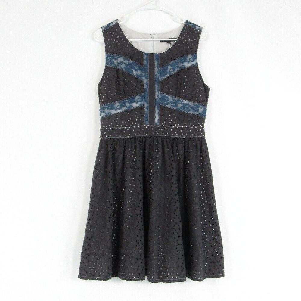 Gray CHRIS MCLAUGHLIN a-line dress 12
